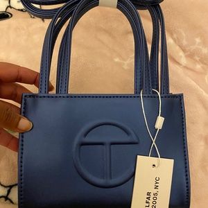 Brand new with tags Telfar Cobalt mini shopping bag